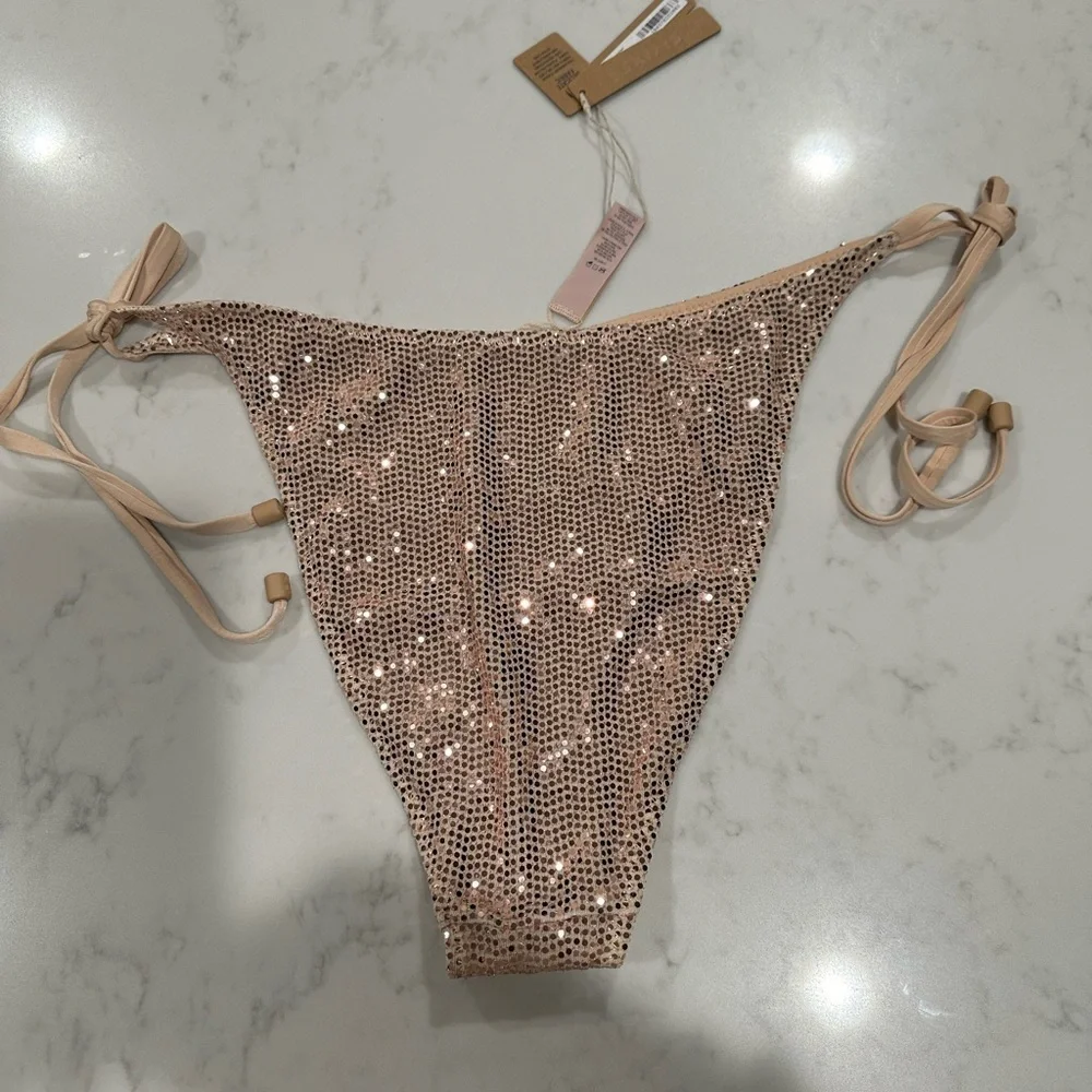 Skims Textured Bikini Story Tie Swim Bottom Size 3X